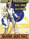 Doornekamp Henk, Spaar de volkskracht dus geen alcohol, 1940, poster