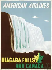 American Airlines Niagara Falls and Canada by McKnight Kauffer Edward, poster, sold Jun 2009