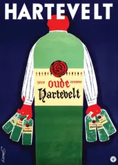 Mettes Frans, Hartevelt zeer oude genever, 1961, poster