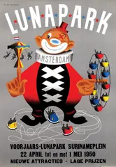 Dirksen Reyn, Luna Park Surinameplein, 1950, poster