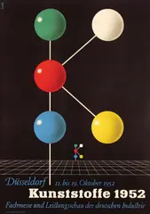 Roth Richard, Kunststoffe Düsseldorf, 1952, poster