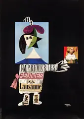 Leupin Herbert, Imprimeries Réunies s.a. Lausanne, 1959, poster