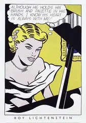 Lichtenstein Roy, Girl at Piano, 1997, poster