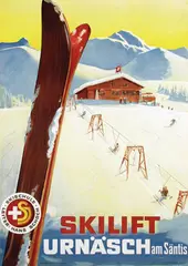 Atelier Blank, Skilift Urnäsch am Säntis, 1944, poster