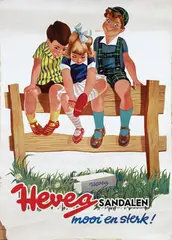 Molenaar Arnold J., Hevea sandalen, poster