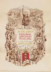 Molenaar Arnold J., Katholieke arbeiders beweging in amsterdam, 1948, poster