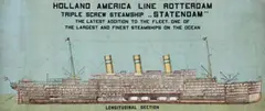Baijens P.H., Holland America Line Rotterdam Statendam, poster