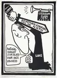 (ps. Opland) Rob Wout, Secretaris-Generaal van de NATO Luns, 1971, poster