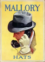 Percy E. Anderson, Mallory Hats, poster