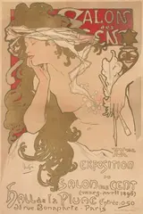 Alphonse Mucha, Salon des Cent XXme Exposition, 1896, poster