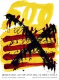 Antonie Tàpies, 500 Anys del Llibre Catalanà, 1974, poster