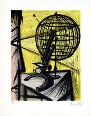 Bernard Buffet (Le Microscope) by Bernard Buffet, 1968, poster, sold Nov 2008