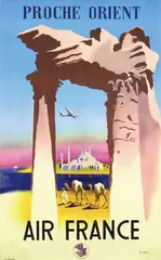 Jean Even, Air France Proche Orient, 1950, poster