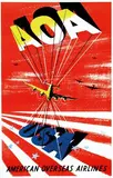 Jan Lewitt & George Him, American Overseas Airlines USA, poster