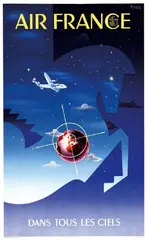 Badim Vilato, Air France dans tous les ciels, 1951, poster