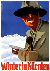 Hubert Lechner, Winter in Kärnten, 1947, poster