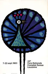 Celestino Piatti, 44e Foire Nat. Comptoir Suisse, 1963, poster