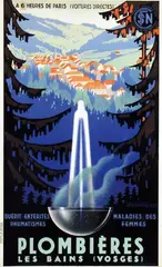 Adrien Sénéchal, Plombiéres les Bains, 1939, poster