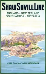 E.J. Waters, Shaw Savill Line, poster