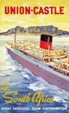 Vohnstok, Union-Castle to South Africa, 1955, poster