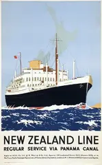 Stanley Pellett, New Zealand Line Rangitoto, poster