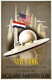 Holland-Amerika Lijn New York Wereldtentoonstelling by Willem F. ten Broek, 1938, poster, sold Nov 2008