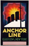 Initials W.J.N., Anchor Line Glasgow & New York, poster