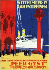Rudolf Rüffer, Mittelmeer u. Orientreisen mit dem "Peer Gynt", poster