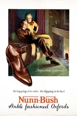 Glicksman, Nunn-Bush Ankle fashioned Oxfords, 1935, poster