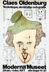 Claes T. Oldenburg, Claes Oldenburg Teckningar, akvareller och grafik, 1977, poster