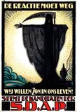 Albert P. jr. Hahn, S.D.A.P. De Reactie moet weg, poster