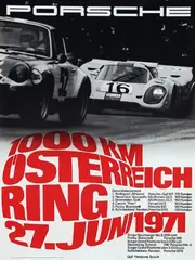 Erich Strenger, Porsche 1000 Österreich Ring, 1971, poster