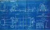 A. Gibaldi, Romeo 6C 1750 Gran Turismo, complessivo schematicoper carrozzeria, 1929, poster