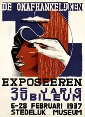 Wim Bosma, De Onafhankelijken Exposeren 25 jarig Jubileum, 1937, poster