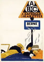 Emil Cardinaux, ABC A. Batschari Cigarettes Berne, 1914, poster