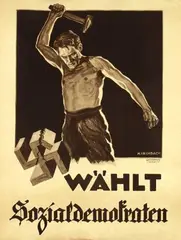 Fritz G. Kirchbach, Wählt Sozialdemokraten, 1924, poster