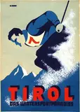 W. Schaue, Tirol das Wintersportparadies, poster