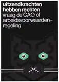 Ben Bos, uitzendkrachten hebben rechten, 1977, poster