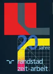 Ben Bos, randstad zeit-arbeit, 1989, poster