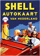 Charles Burki, Shell Autokaart van Nederland, 1936, poster