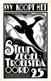 Albert P. jr. Hahn, N.V.V. Koopt Het Steunzegel Troelstra Oord, poster
