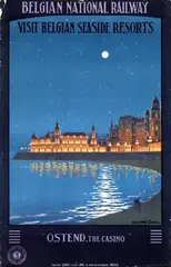 Léon Constant-Duval, Visit Belgian Seaside Resorts Ostend, The Casino, 1928, poster