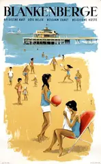Gilbert van Vandamme, Blankenberge Belgian Coast, 1961, poster