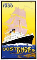 Louis Royon, Oostende Dover, 1930, poster