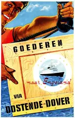 Miessen, Goederen naar Engeland via Oostende-Dover, poster