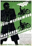 Victor Mundorff, Foto-Wettbewerb für Wanderer-Chrom-Motorfahrräder, 1932, poster