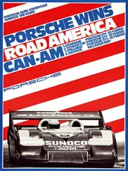 Atelier Strenger, Porsche Wins Road America Can-Am, 1973, poster