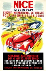 J. Ramel, Nice Semaine Automobile, 1949, poster