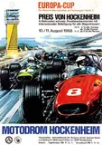 E. Koch, Europa-Cup Preis von Hockenheim, 1968, poster