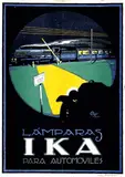 Monogram V, IKA Lámparas para Automoviles, 1922, poster